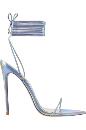 Femme LA Femme, Chaussures, Bleu, Taille: 36 EU Sandales à talons brillants