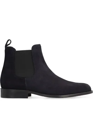 Bruno Magli Homme, Chaussures, Bleu, Taille: 40 EU Bottines Chelsea en cuir classiques