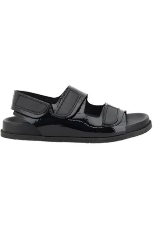 Pedro Garcia Femme, Chaussures, Noir, Taille: 39 EU Sandales Cheville en Cuir avec Bout Rond