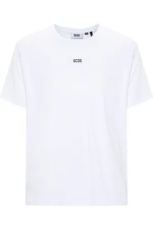 GCDS Homme, Tops, Blanc, Taille: XL T-Shirt Blanc Logo Regular