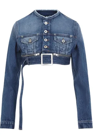 Jean Paul Gaultier Femme, Vestes, Bleu, Taille: 40 FR Veste en Jean Courte et Stylée