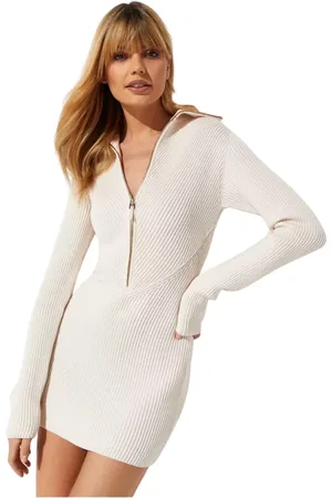 GAUGE81 Femme, Robes, , Taille: 38 FR Robe Mini Écru à Manches Longues Soro