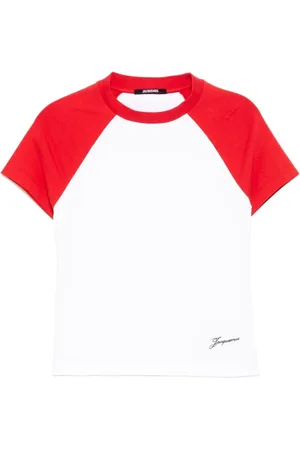 Jacquemus Femme, Tops, Blanc, Taille: 36 FR T-shirt Blanc à Manches Courtes