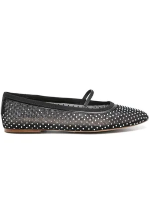 A.P.C. Femme, Chaussures, Noir, Taille: 38 EU Chaussures Plates Noires avec Cristaux et Bride Élastique