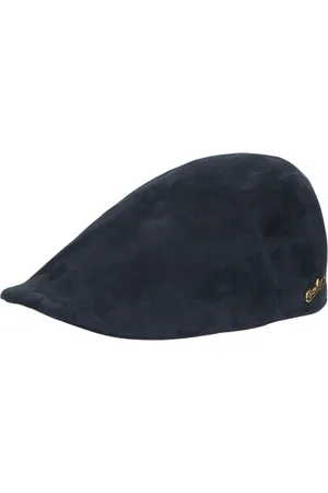 Borsalino Unisex, Accessoires, Bleu, Taille: M Casquette Plate en Daim Style Classique