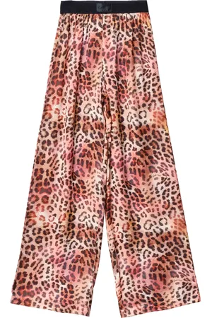 GAËLLE Femme, Pantalons, Multicolore, Taille: 38 FR Pantalon Marron à la Mode avec Imprimé Multicolore