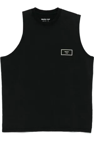 MARTINE ROSE Homme, Tops, Noir, Taille: L T-shirt noir sans manches à col rond