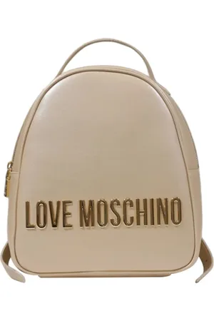 Moschino Femme, Sacs, Jaune, Taille: ONE Size Sac à Dos Élégant Doré avec Détails en Or