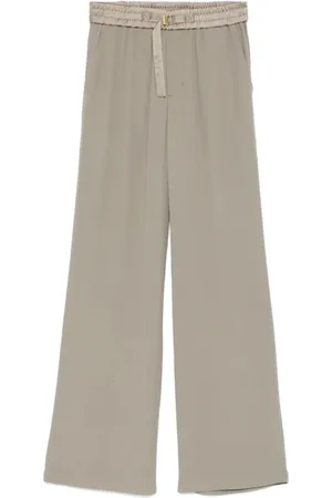 Ami Femme, Pantalons, Gris, Taille: 40 FR Pantalon palazzo à lien à nouer