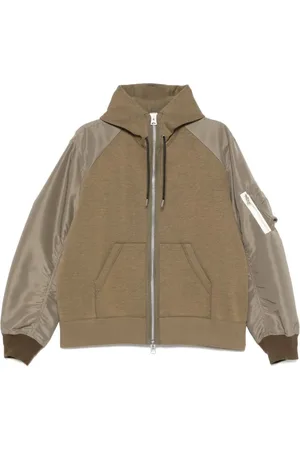 SACAI Homme, Sweatshirts et sweats à capuche, Vert, Taille: M Sweat à Capuche Vert Olive