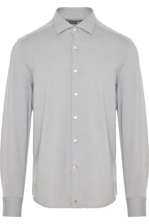 SONRISA Homme, Chemises, Gris, Taille: 2XL Chemise en Coton Lyocell Italienne