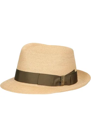 Borsalino Homme, Accessoires, Jaune, Taille: 57 CM Chapeau d