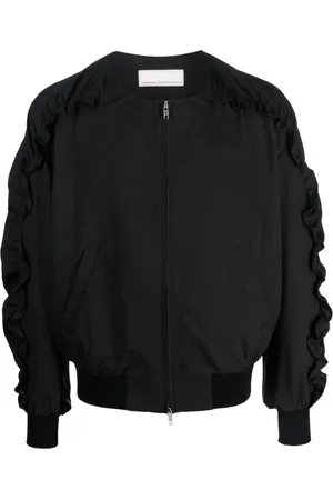 Random Identities Homme, Vestes, Noir, Taille: L Bomber à manches à volants