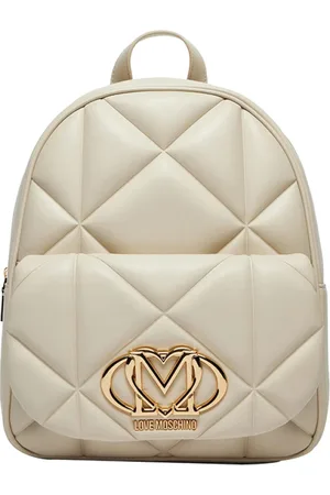 Moschino Femme, Sacs, , Taille: ONE Size Sac à Dos Mode Ivoire Accessoire Élégant