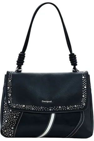 Desigual Femme, Sacs, Noir, Taille: ONE Size Sac à main en polyuréthane noir pour femme Printemps/Été