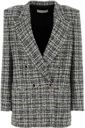Alessandra Rich Femme, Vestes, Gris, Taille: 38 FR Collection de Blazers et Gilets Élégants