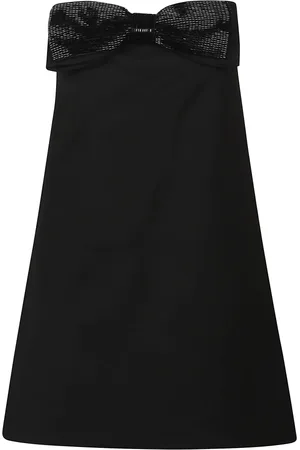 Self-Portrait Femme, Robes, Noir, Taille: 36 FR Mini-robe bandeau en crêpe