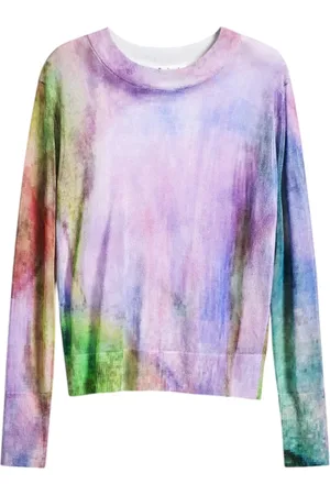 Desigual Femme, Tops, Multicolore, Taille: 46 FR T-shirt à Manches Longues Lilas