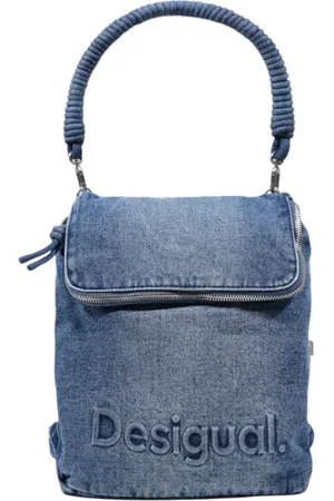 Desigual Femme, Sacs, Bleu, Taille: ONE Size Sac à Dos Convertible Bleu avec Fermeture Éclair