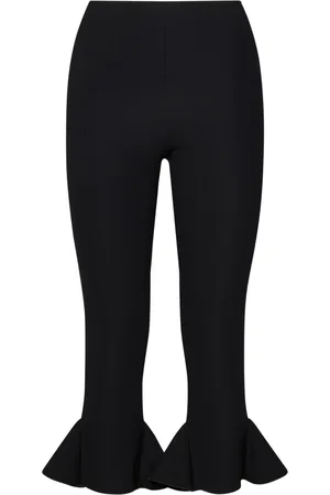 Nensi Dojaka Femme, Pantalons, Noir, Taille: 36 FR Pantalon Noir Évasé Taille Élastique
