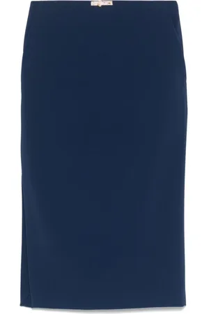 Elisabetta Franchi Femme, Jupes, Bleu, Taille: 42 FR Jupes Bleues Élégantes