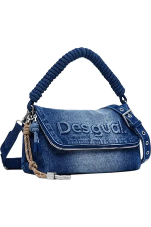 Desigual Femme, Sacs, Bleu, Taille: ONE Size Sac Bandoulière Bleu avec Fermeture à Glissière Printemps/Été Femmes