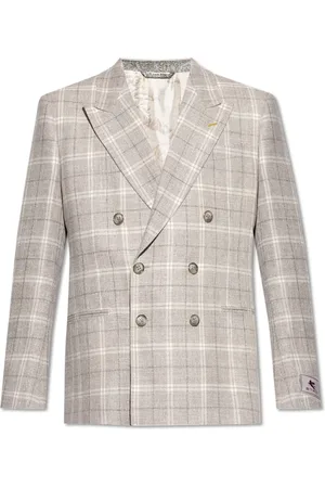 Etro Homme, Vestes, Gris, Taille: M Blazer à motif à carreaux