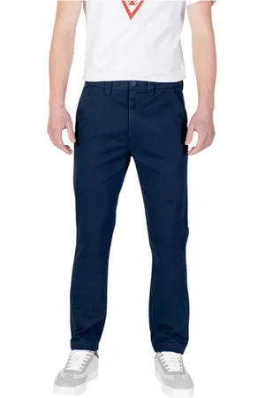 Tommy Hilfiger Homme, Pantalons, Bleu, Taille: W31 L32 Pantalon Bleu à Fermeture Éclair pour Homme