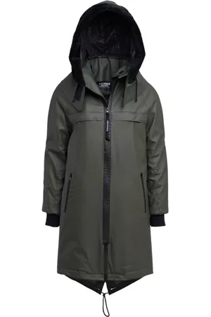 Stutterheim Unisex, Manteaux, Vert, Taille: L Parka Fishtail Imperméable