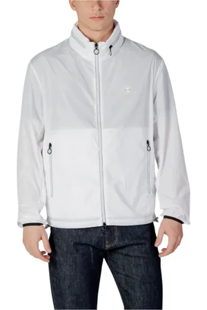 Armani Exchange Homme, Vestes, Blanc, Taille: S Veste Blanche Zip Printemps/Été Homme