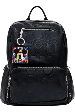 Desigual Femme, Sacs, Noir, Taille: ONE Size Sac à dos noir avec fermeture éclair pour femmes