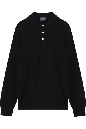DRUMOHR Homme, Tops, Noir, Taille: 2XL Polo à Manches Longues