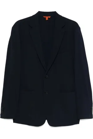 BARENA Homme, Vestes, Bleu, Taille: XL Veste Bleue en Lin et Viscose