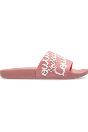 VERSACE Femme, Chaussures, Rose, Taille: 36 EU Sandales en caoutchouc avec logo
