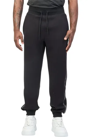 Guess Homme, Pantalons, Noir, Taille: M Jogger Noir avec Logo Imprimé