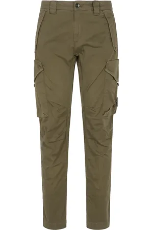 C.P. Company Homme, Pantalons, Vert, Taille: M Pantalon Cargo en Satin Stretch