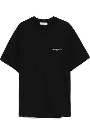 Ih Nom Uh Nit Homme, Tops, Noir, Taille: 3XL T-shirt noir avec logo en coton