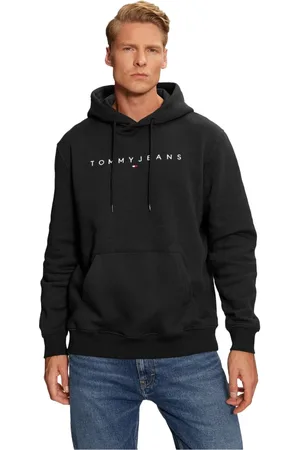 Tommy Hilfiger Homme, Sweatshirts et sweats à capuche, Noir, Taille: L Sweat à Capuche Noir avec Logo