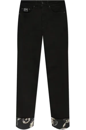 VERSACE Homme, Jeans, Noir, Taille: W29 Jean avec impression Barocco sur les poches