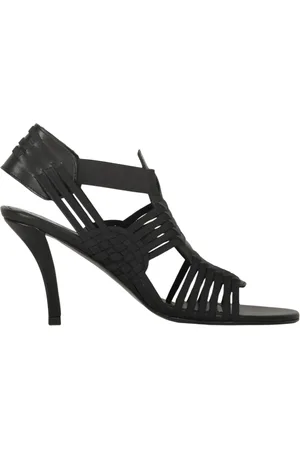 Kenzo Femme, Chaussures, Noir, Taille: 40 EU Sandales à Talons en Cuir Bout Rond