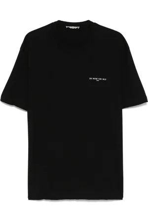 Ih Nom Uh Nit Homme, Tops, Noir, Taille: S T-shirt Noir en Coton avec Logo Imprimé