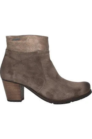 Mephisto Femme, Chaussures, Gris, Taille: 38 1/2 EU Bottine en nubuck pour femme - taupe