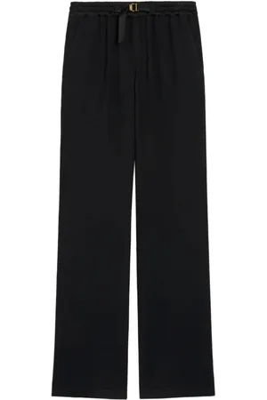 Ami Femme, Pantalons, Noir, Taille: 38 FR Pantalon évasé avec motif cœur