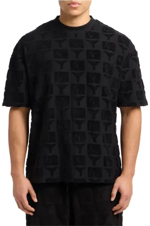 Carlo Colucci Homme, Tops, Noir, Taille: L T-shirt Homme Noir Élégant Été