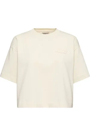 Autry Femme, Tops, , Taille: 38 FR T-shirt Blanc avec Logo