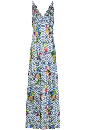 Camilla Femme, Robes, Multicolore, Taille: 40 FR Robe en Soie Palais Portugais