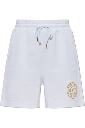 VERSACE Femme, Shorts, Blanc, Taille: 40 FR Shorts avec logo brodé