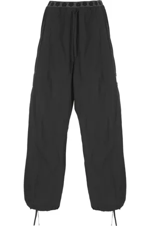 Kenzo Femme, Pantalons, Noir, Taille: 40 FR Pantalon Noir en Mélange de Coton avec Logo