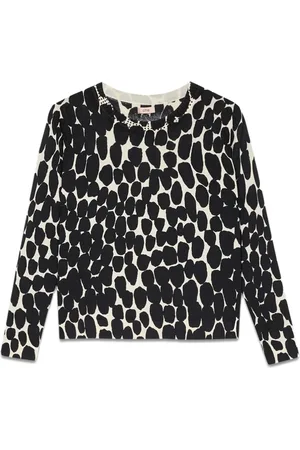 Oltre Femme, Pulls, Noir, Taille: 44 FR Pull fantaisie en mélange viscose