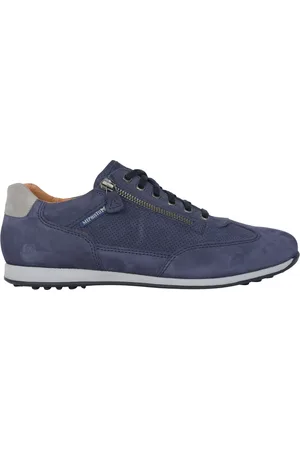 Mephisto Homme, Chaussures, Bleu, Taille: 44 1/2 EU Baskets homme en cuir bleu